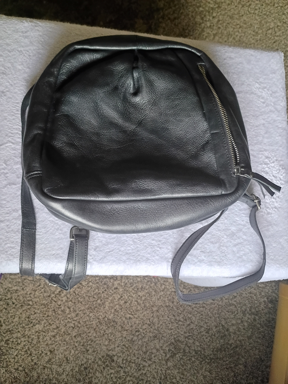 latico Black Leather Mini Backpack